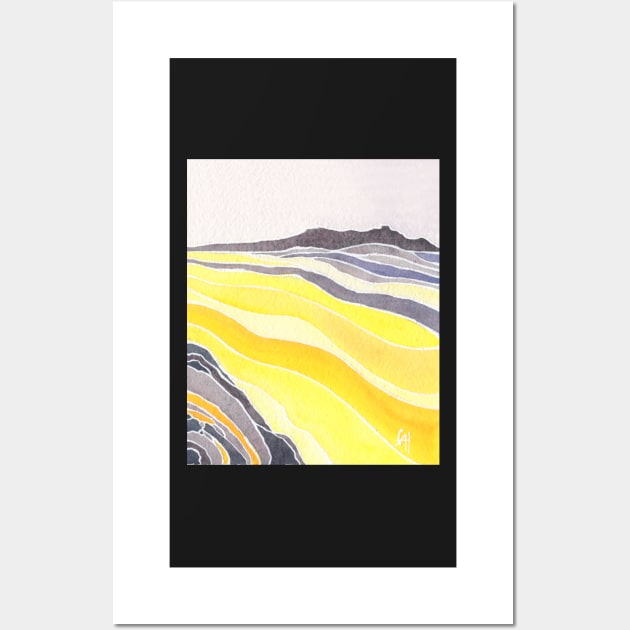 Yellow Foothills at Round Valley Regional Wall Art by kirimoth